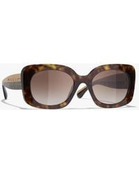 CHANEL - Square Sunglasses - Lyst
