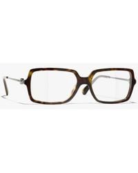 CHANEL - Rectangle Eyeglasses - Lyst