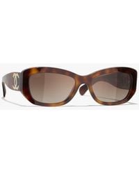 CHANEL - Rectangle Sunglasses - Lyst