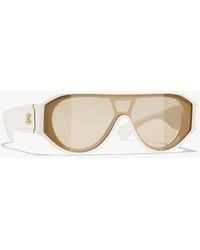 CHANEL - Shield Sunglasses - Lyst