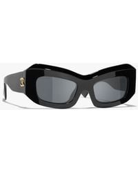 CHANEL - Rectangle Sunglasses - Lyst