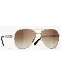 CHANEL - Pilot Sunglasses - Lyst