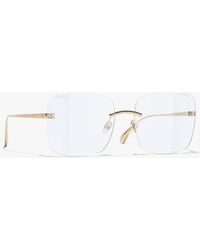 CHANEL - Square Light Glasses - Lyst