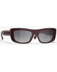 CHANEL - Rectangle Sunglasses - Lyst