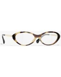 CHANEL - Oval Eyeglasses - Lyst