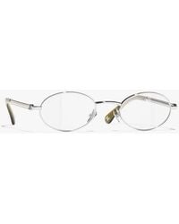 CHANEL - Oval Eyeglasses - Lyst
