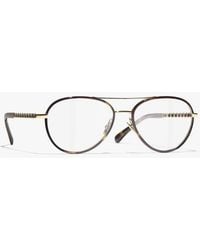 CHANEL - Pilot Eyeglasses - Lyst