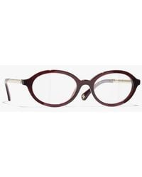 CHANEL - Oval Eyeglasses - Lyst