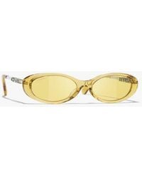 CHANEL - Oval Sunglasses - Lyst