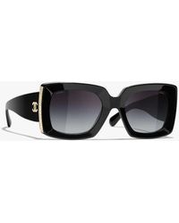CHANEL - Rectangle Sunglasses - Lyst