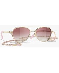 CHANEL - Pilot Sunglasses - Lyst