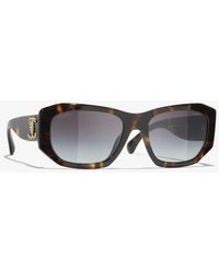 CHANEL - Rectangle Sunglasses - Lyst