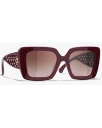 CHANEL - Square Sunglasses - Lyst