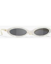 CHANEL - Oval Sunglasses - Lyst