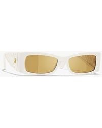 CHANEL - Rectangle Sunglasses - Lyst