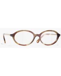 CHANEL - Oval Eyeglasses - Lyst