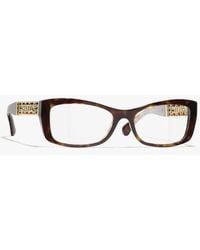 CHANEL - Rectangle Eyeglasses - Lyst