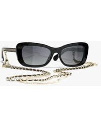 CHANEL - Rectangle Sunglasses - Lyst