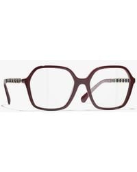 CHANEL - Square Eyeglasses - Lyst