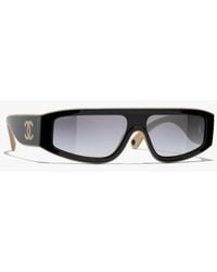 CHANEL - Shield Sunglasses - Lyst