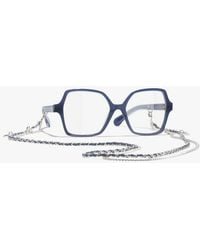 CHANEL - Square Eyeglasses - Lyst