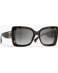 CHANEL - Square Sunglasses - Lyst