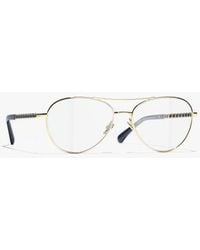 CHANEL - Pilot Eyeglasses - Lyst