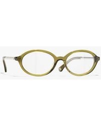 CHANEL - Oval Eyeglasses - Lyst
