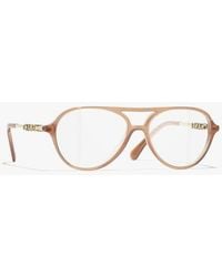 CHANEL - Pilot Eyeglasses - Lyst