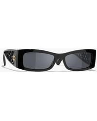 CHANEL - Rectangle Sunglasses - Lyst