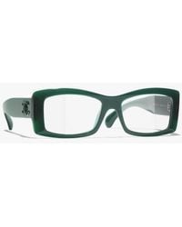 CHANEL - Rectangle Eyeglasses - Lyst