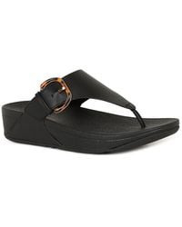 Fitflop - Lulu Resin Buckle Toe Post Sandals - Lyst