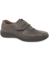 Josef Seibel Alec Velcro Strap Wide Fit Casual Shoes - Grey