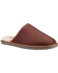 Hush Puppies - Coady Leather Slippers - Lyst