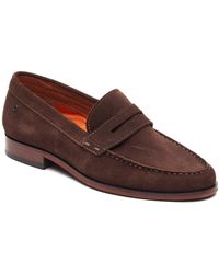 Base London - Slate Penny Loafers - Lyst