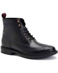 Base London - Dealer Brogue Boots - Lyst