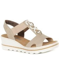 Rieker - Medal Wedge Heel Sandals - Lyst