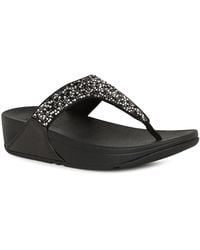 Fitflop - Fitflop Lulu Crystal Mix Toe Post Sandals - Lyst