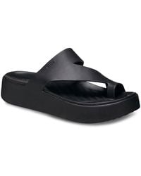 Crocs™ - Getaway Platform Toe Loop Sandals - Lyst