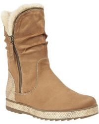 lotus calf length casual boots