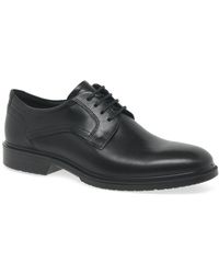 Ecco Lisbon Plain Mens Formal Lace Up Shoes - Black