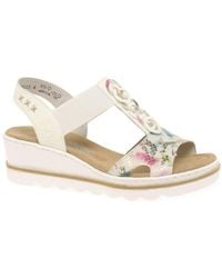 Rieker - Medal Wedge Heel Sandals - Lyst