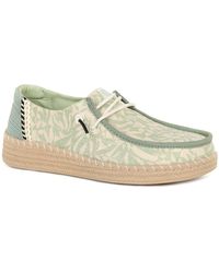 HEYDUDE - Wendy Esp Retro Palm Canvas Shoes - Lyst
