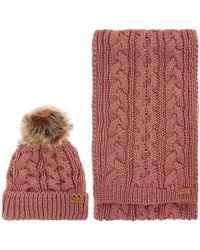 Barbour - Penshaw Beanie &Amp; Scarf Set - Lyst