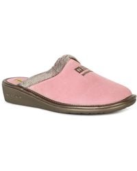 Nordika's - Suede Wedge Mule Slippers - Lyst