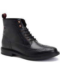 Base London - Dealer Brogue Boots - Lyst