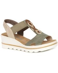 Rieker - Medal Wedge Heel Sandals - Lyst