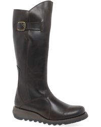 Fly London - Mol 2 Low Wedge Buckle Boots - Lyst