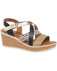 Lunar (GRS) - Arundel Wedge Heel Sandals - Lyst