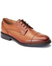 Base London - Magnus Toe Cap Derby Shoes - Lyst